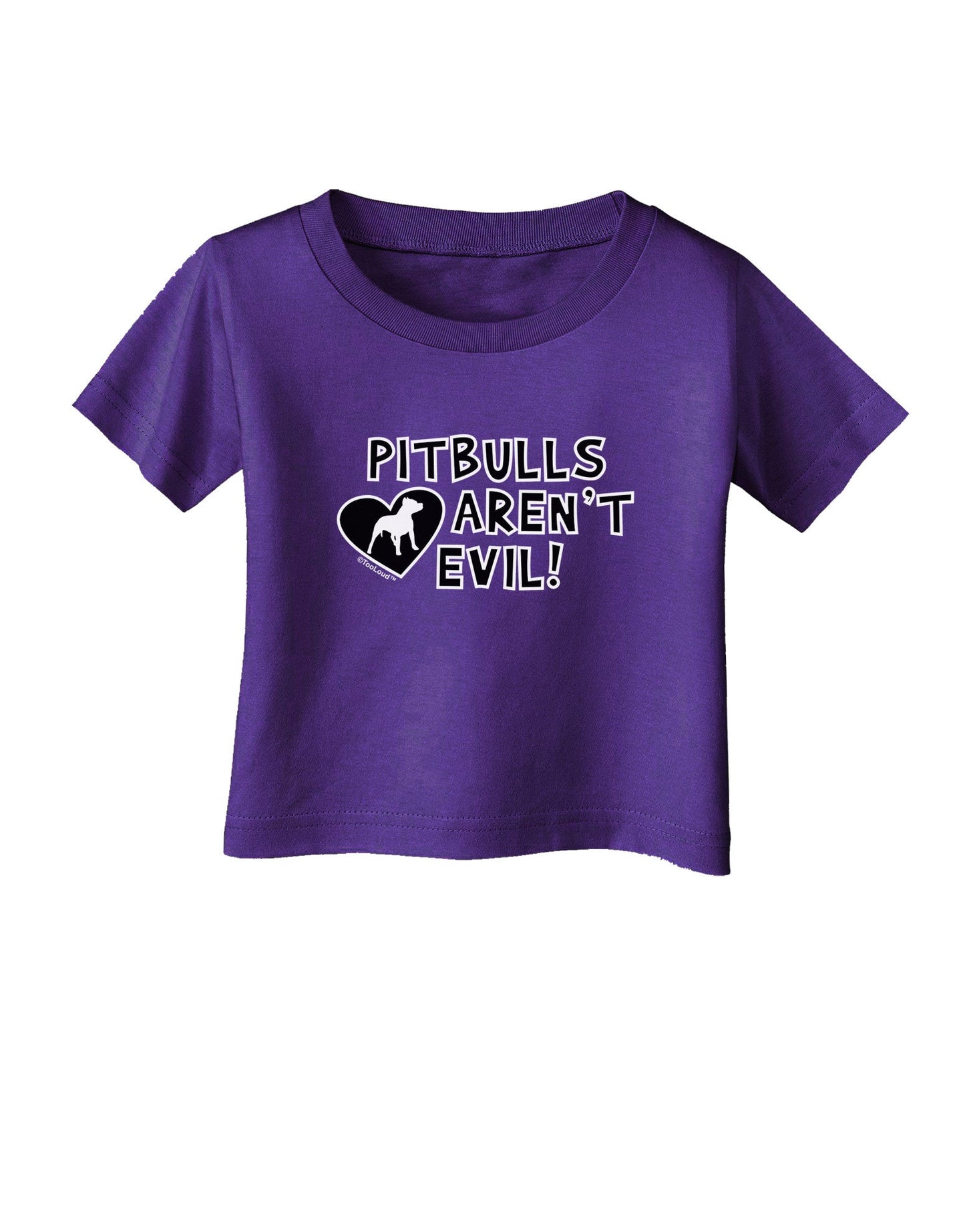 Pitbulls Aren't Evil Infant T-Shirt Dark-Infant T-Shirt-TooLoud-Purple-06-Months-Davson Sales