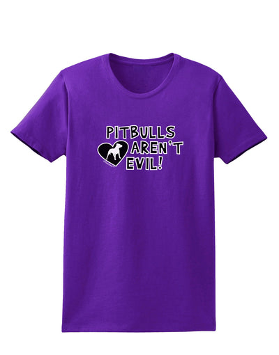 Pitbulls Aren't Evil Womens Dark T-Shirt-TooLoud-Purple-X-Small-Davson Sales