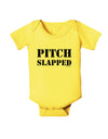 Pitch Slapped Baby Romper Bodysuit-Baby Romper-TooLoud-Yellow-06-Months-Davson Sales