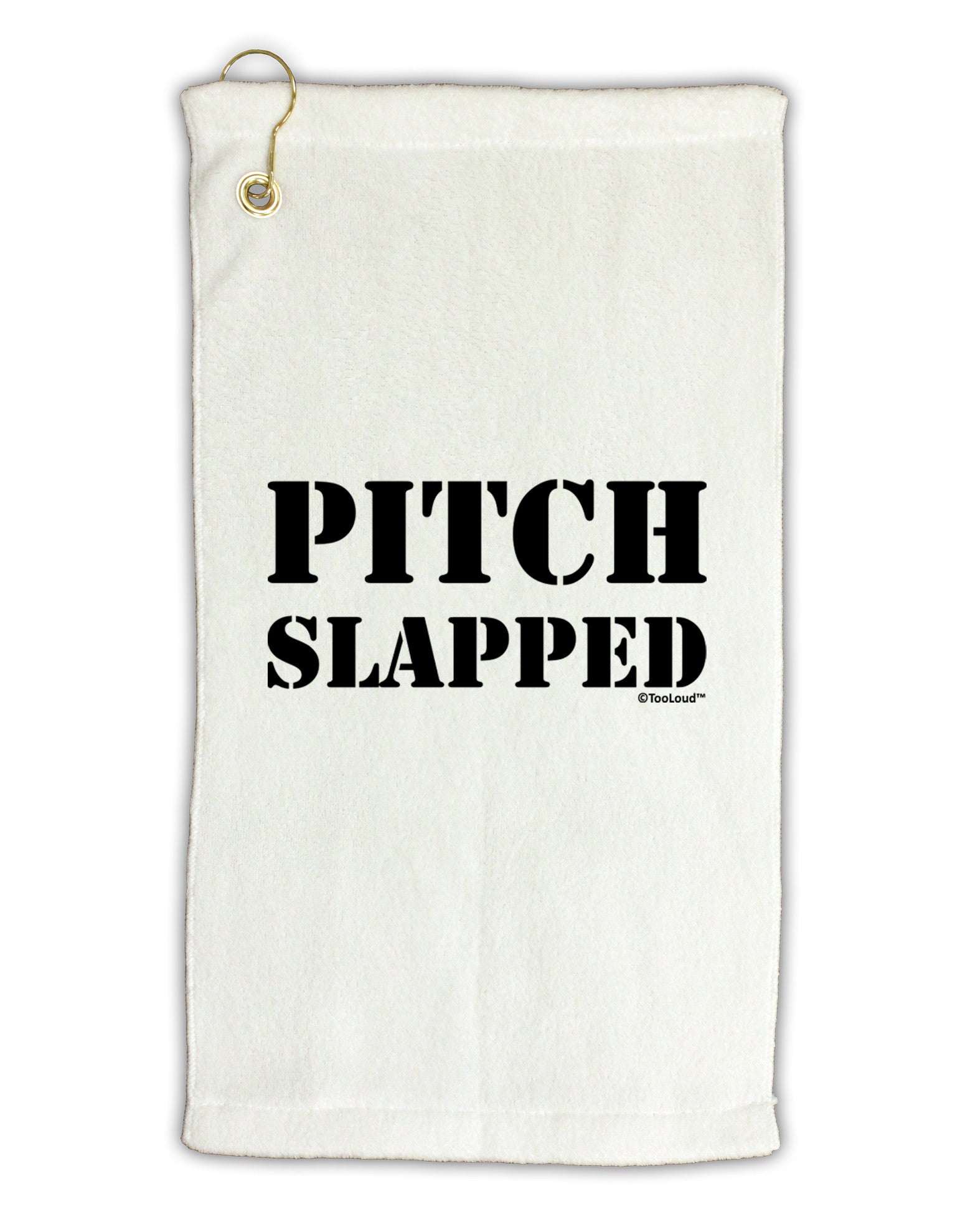 Pitch Slapped Micro Terry Gromet Golf Towel 16 x 25 inch-Golf Towel-TooLoud-White-Davson Sales