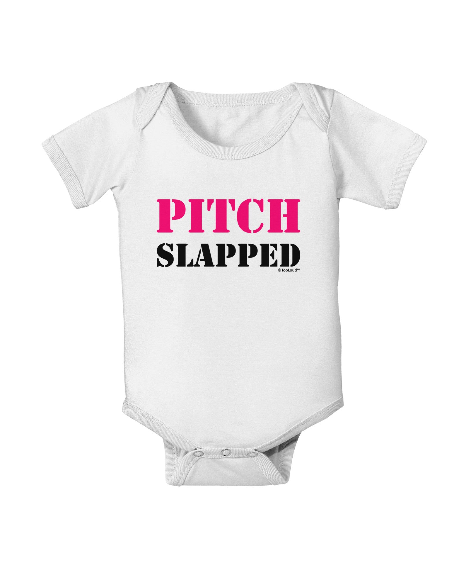 Pitch Slapped - Pink Baby Romper Bodysuit-Baby Romper-TooLoud-White-06-Months-Davson Sales