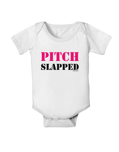 Pitch Slapped - Pink Baby Romper Bodysuit-Baby Romper-TooLoud-White-06-Months-Davson Sales