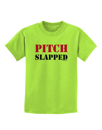 Pitch Slapped - Pink Childrens T-Shirt-Childrens T-Shirt-TooLoud-Lime-Green-X-Small-Davson Sales