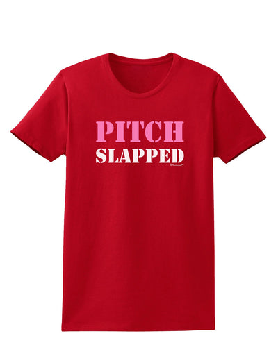 Pitch Slapped - Pink Womens Dark T-Shirt-TooLoud-Red-X-Small-Davson Sales