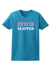 Pitch Slapped - Pink Womens Dark T-Shirt-TooLoud-Turquoise-X-Small-Davson Sales