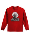 Pixel Albert Design Adult Long Sleeve Dark T-Shirt by TooLoud-TooLoud-Red-Small-Davson Sales