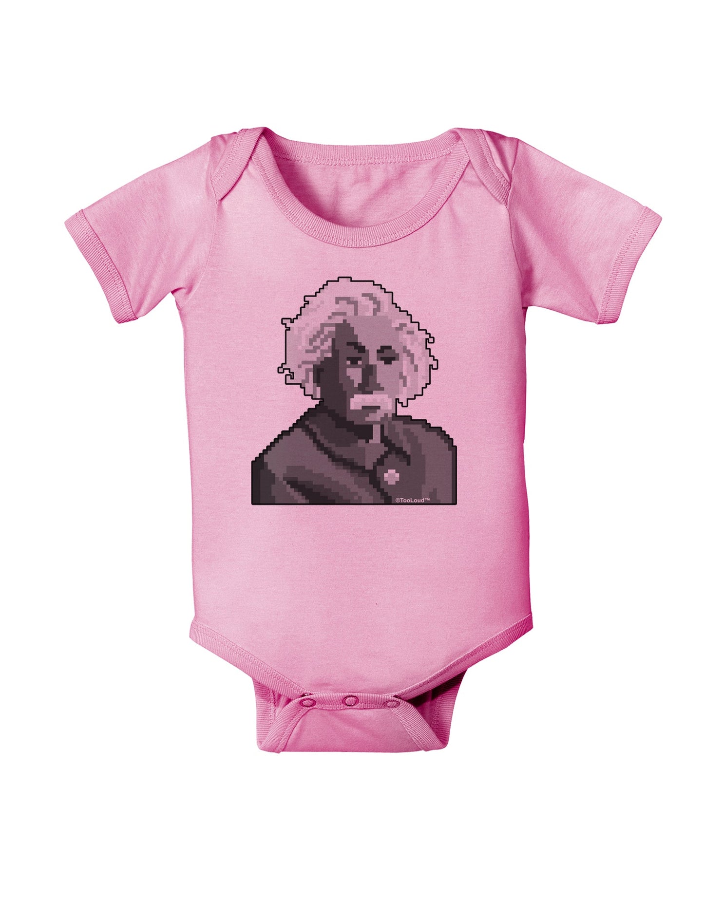 Pixel Albert Design Baby Romper Bodysuit by TooLoud-Baby Romper-TooLoud-Light-Pink-06-Months-Davson Sales