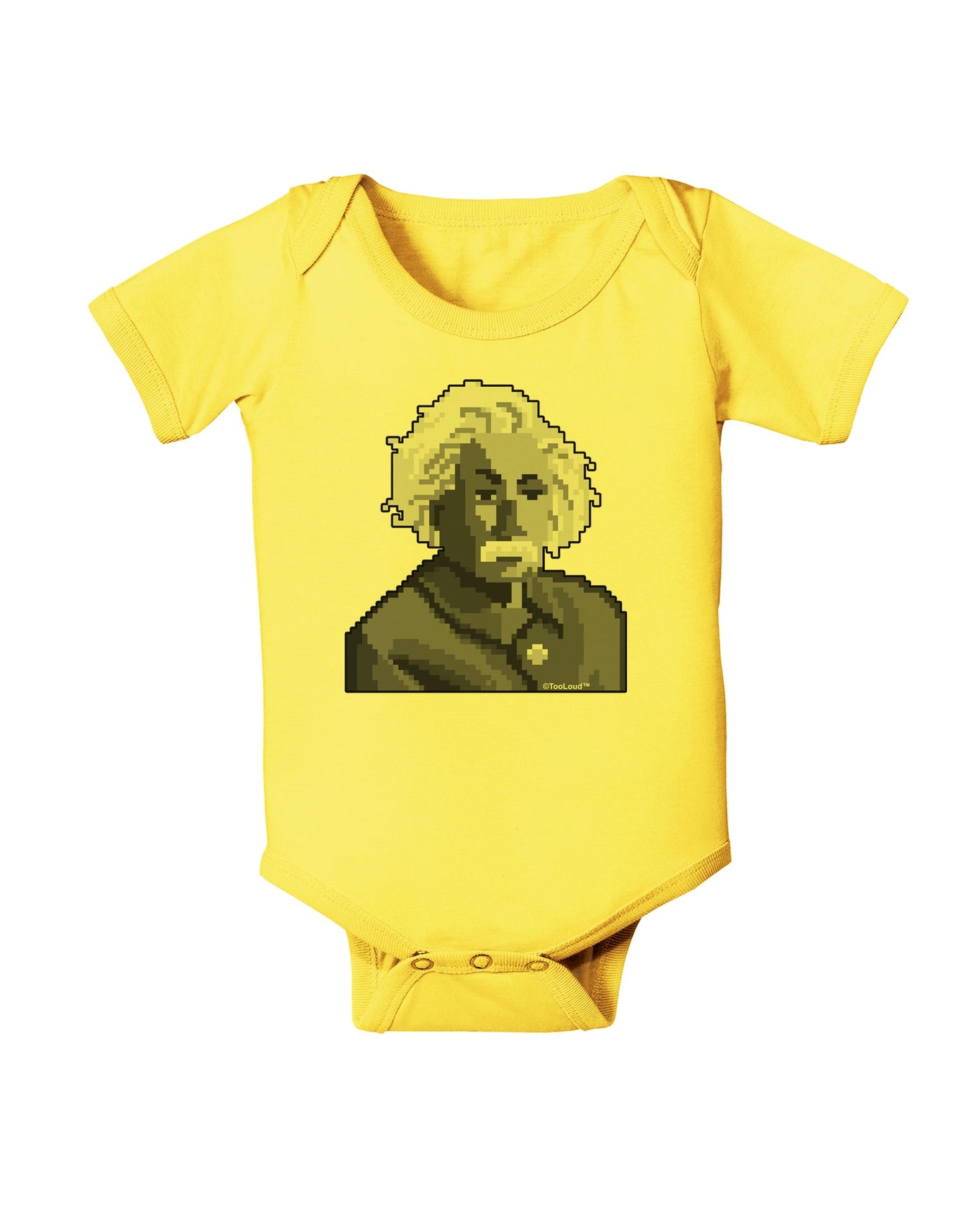 Pixel Albert Design Baby Romper Bodysuit by TooLoud-Baby Romper-TooLoud-Yellow-06-Months-Davson Sales