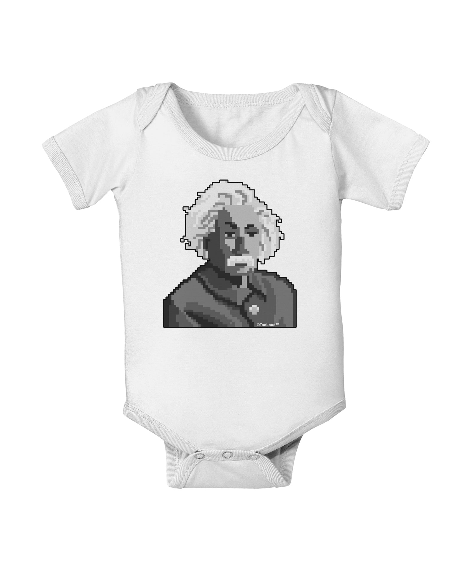 Pixel Albert Design Baby Romper Bodysuit by TooLoud-Baby Romper-TooLoud-White-06-Months-Davson Sales