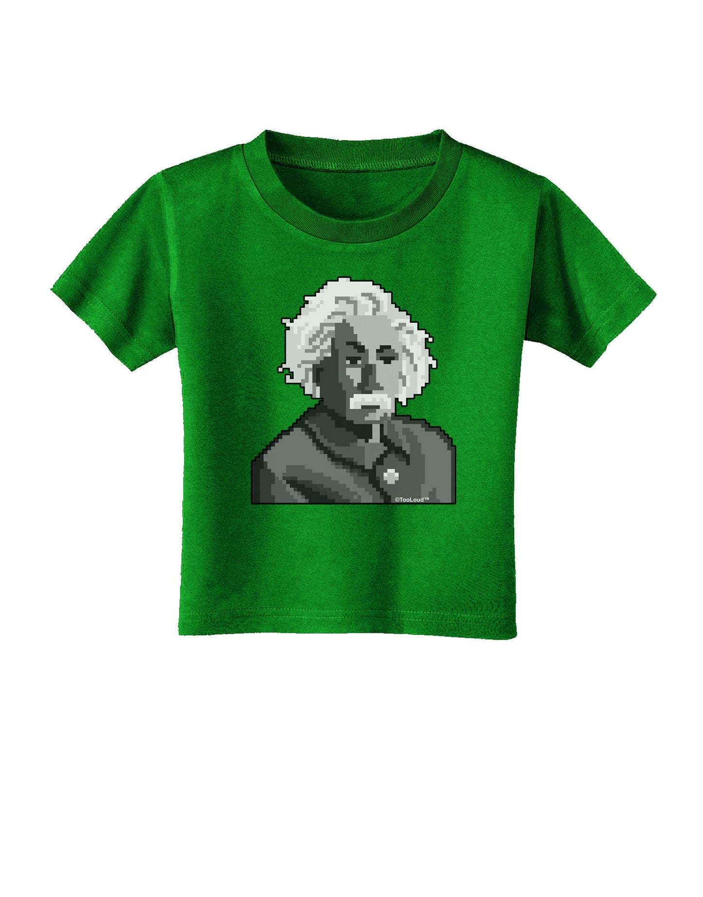 Pixel Albert Design Toddler T-Shirt Dark by TooLoud-Toddler T-Shirt-TooLoud-Clover-Green-2T-Davson Sales