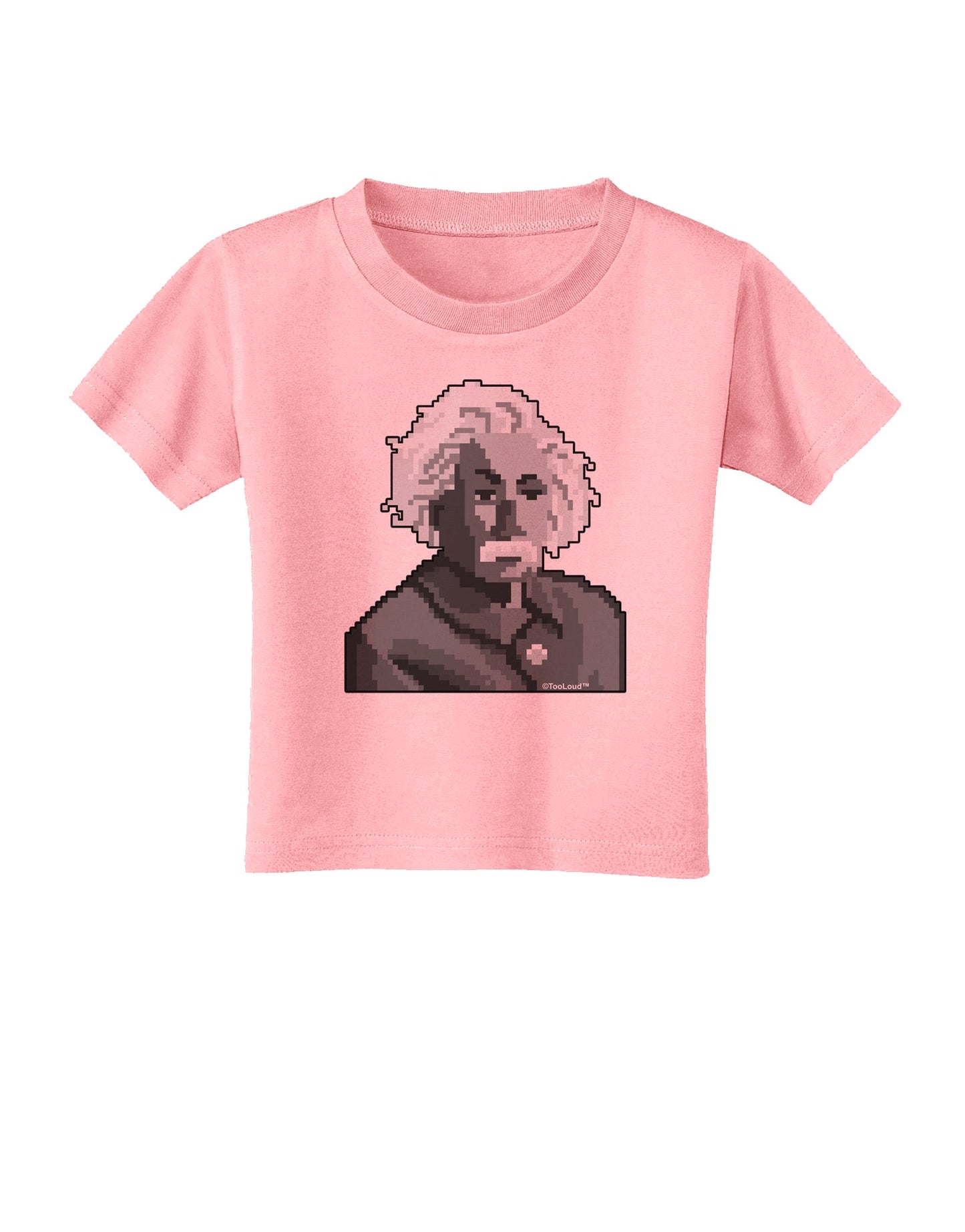 Pixel Albert Design Toddler T-Shirt by TooLoud-Toddler T-Shirt-TooLoud-Candy-Pink-2T-Davson Sales