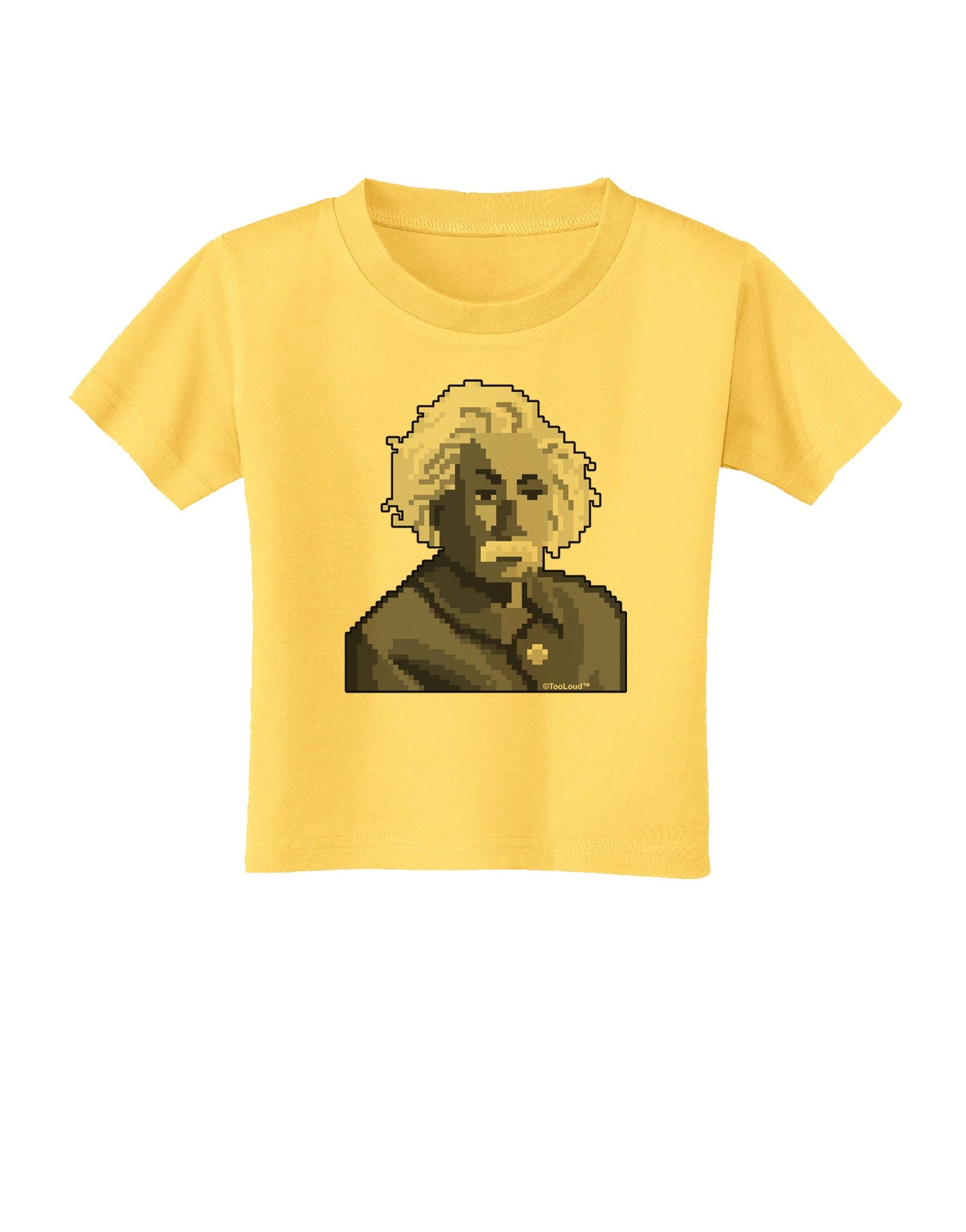 Pixel Albert Design Toddler T-Shirt by TooLoud-Toddler T-Shirt-TooLoud-Yellow-2T-Davson Sales