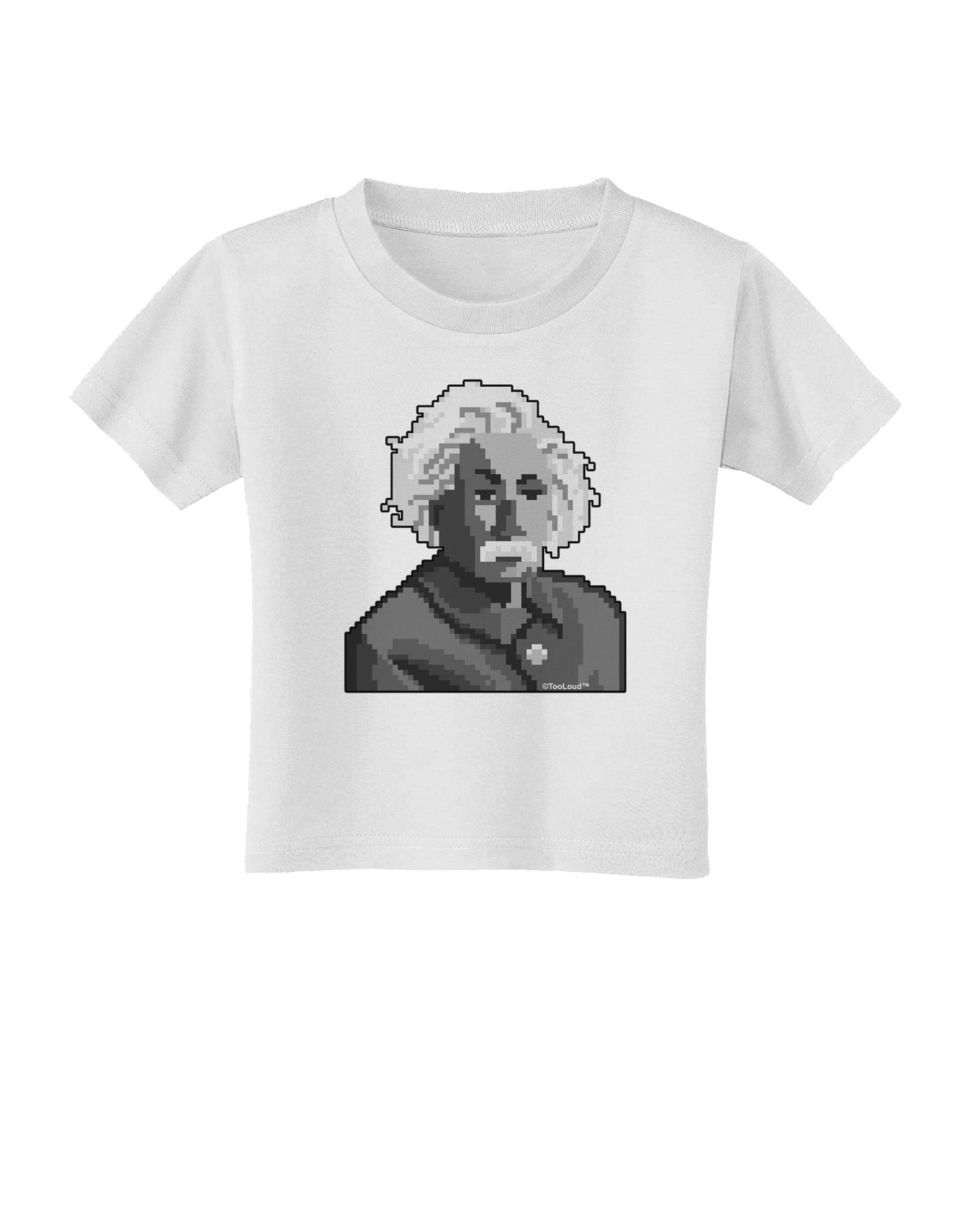 Pixel Albert Design Toddler T-Shirt by TooLoud-Toddler T-Shirt-TooLoud-White-2T-Davson Sales
