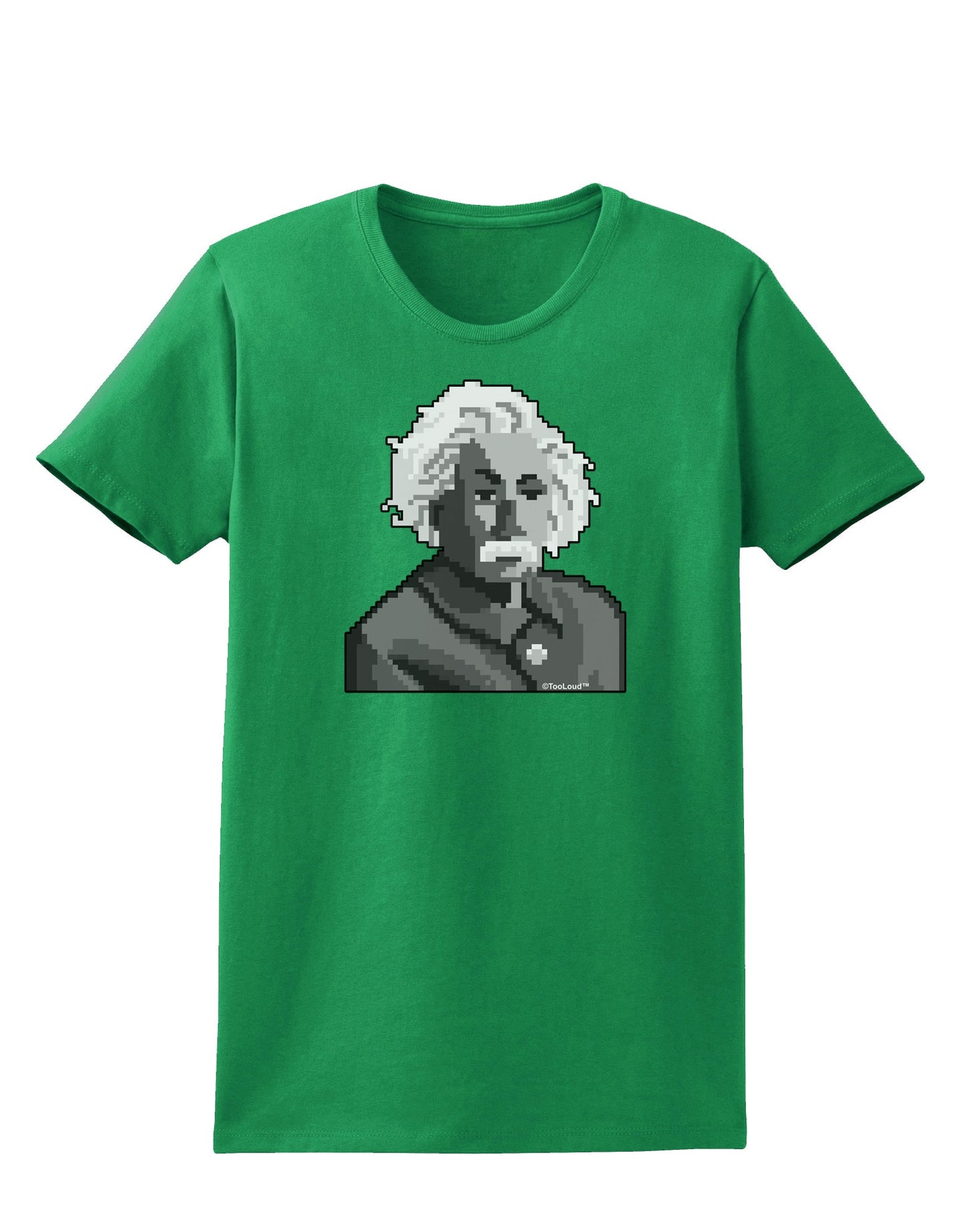 Pixel Albert Design Womens Dark T-Shirt by TooLoud-Womens T-Shirt-TooLoud-Kelly-Green-X-Small-Davson Sales