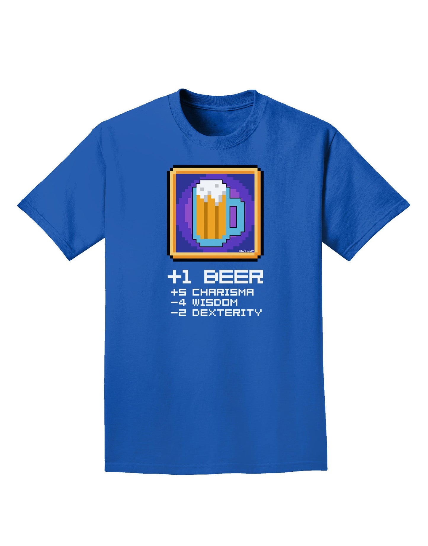 Pixel Beer Item Adult Dark T-Shirt-Mens T-Shirt-TooLoud-Royal-Blue-Small-Davson Sales