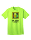 Pixel Beer Item Adult T-Shirt-unisex t-shirt-TooLoud-Neon-Green-Small-Davson Sales