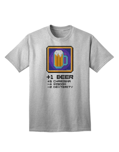 Pixel Beer Item Adult T-Shirt-unisex t-shirt-TooLoud-AshGray-Small-Davson Sales