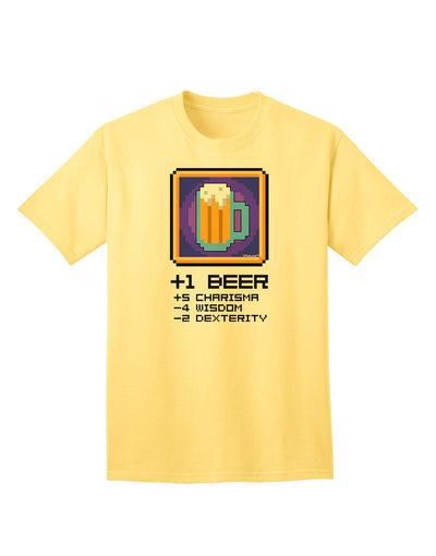 Pixel Beer Item Adult T-Shirt-unisex t-shirt-TooLoud-Yellow-Small-Davson Sales