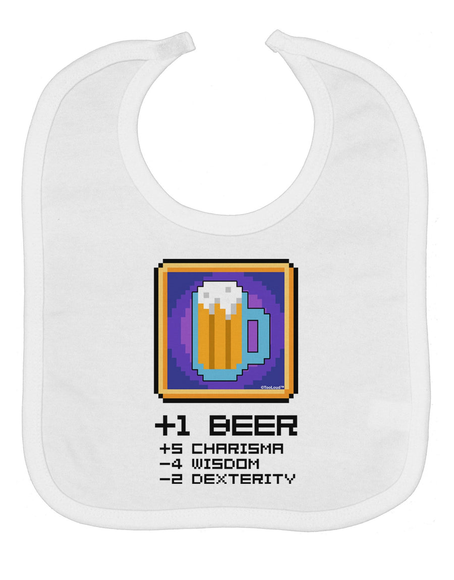 Pixel Beer Item Baby Bib