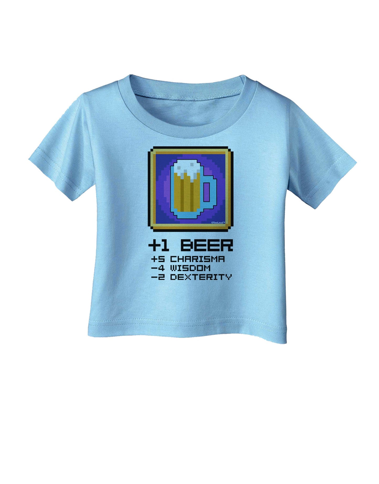 Pixel Beer Item Infant T-Shirt-Infant T-Shirt-TooLoud-Aquatic-Blue-06-Months-Davson Sales
