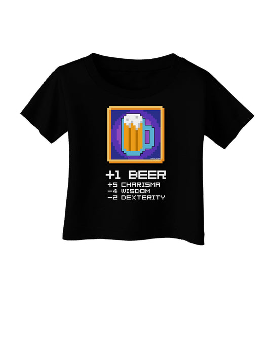 Pixel Beer Item Infant T-Shirt Dark-Infant T-Shirt-TooLoud-Black-06-Months-Davson Sales