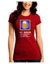 Pixel Beer Item Juniors Petite Crew Dark T-Shirt-T-Shirts Juniors Tops-TooLoud-Red-Juniors Fitted Small-Davson Sales