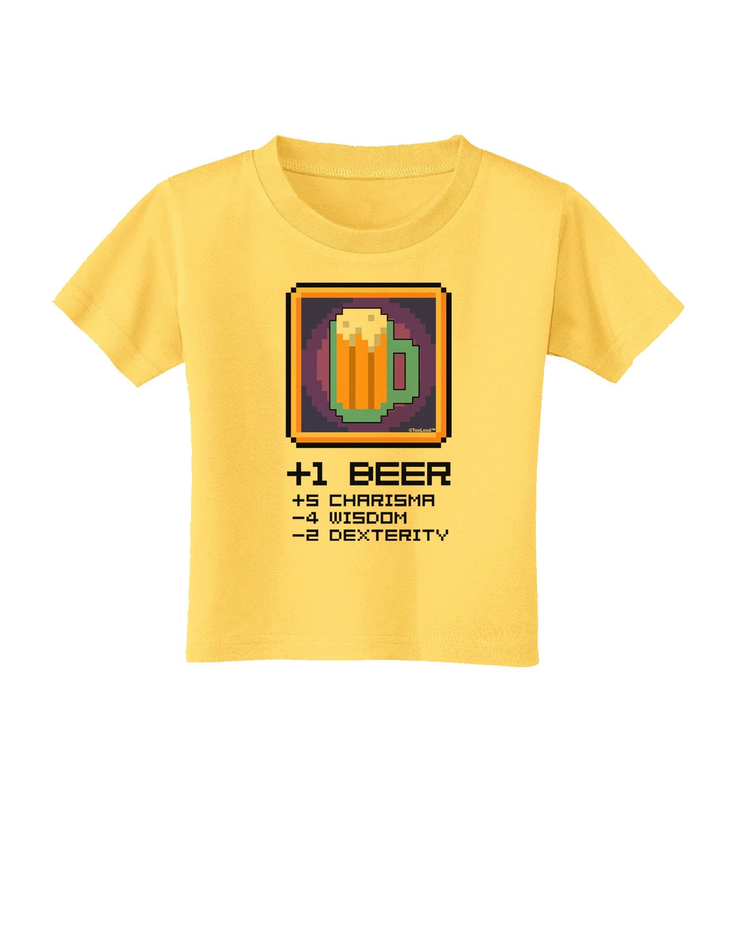 Pixel Beer Item Toddler T-Shirt-Toddler T-Shirt-TooLoud-Yellow-2T-Davson Sales