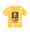 Pixel Beer Item Toddler T-Shirt-Toddler T-Shirt-TooLoud-Yellow-2T-Davson Sales