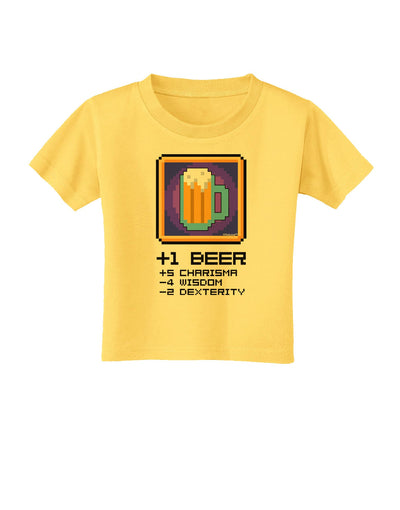 Pixel Beer Item Toddler T-Shirt-Toddler T-Shirt-TooLoud-Yellow-2T-Davson Sales