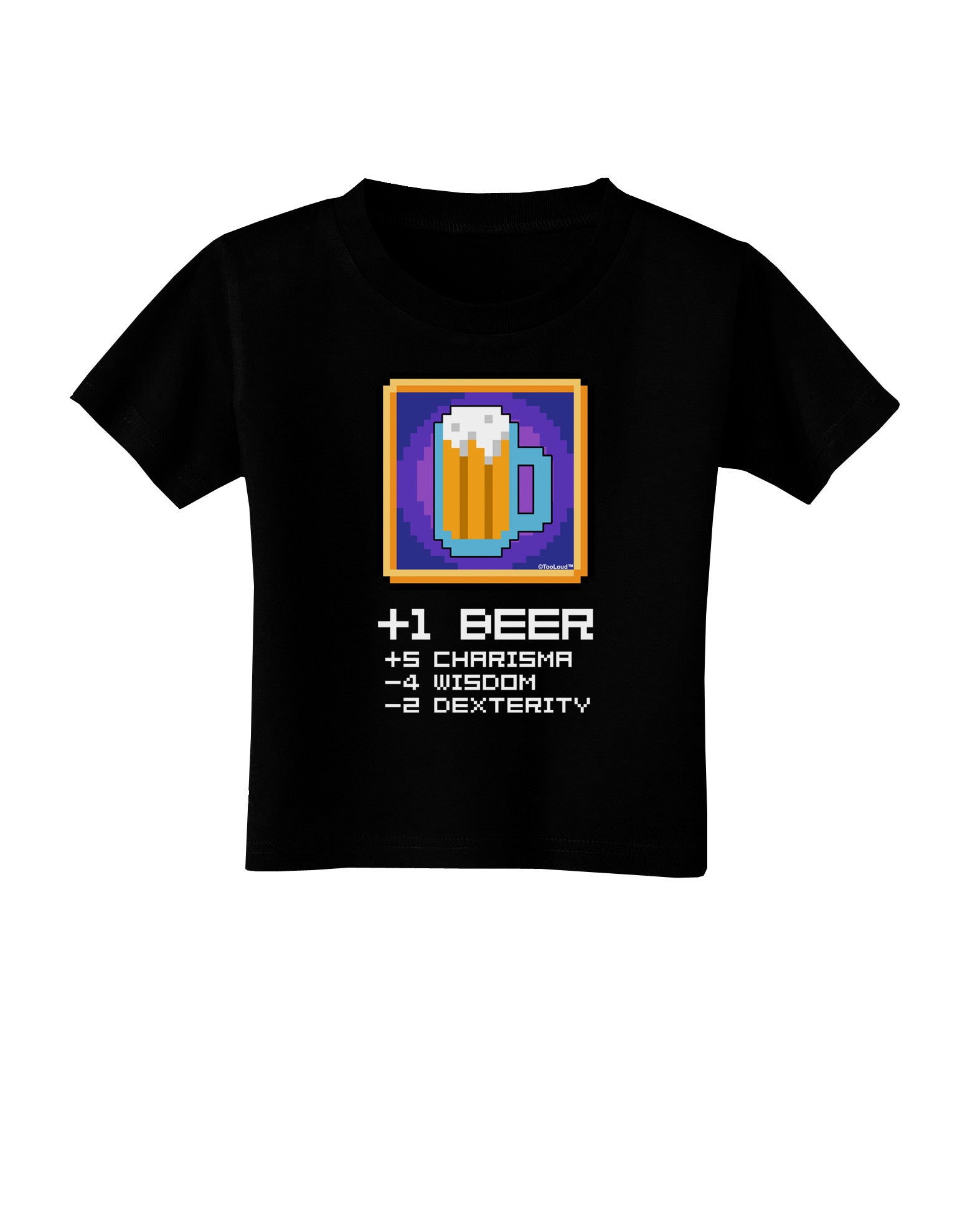 Pixel Beer Item Toddler T-Shirt Dark-Toddler T-Shirt-TooLoud-Black-2T-Davson Sales