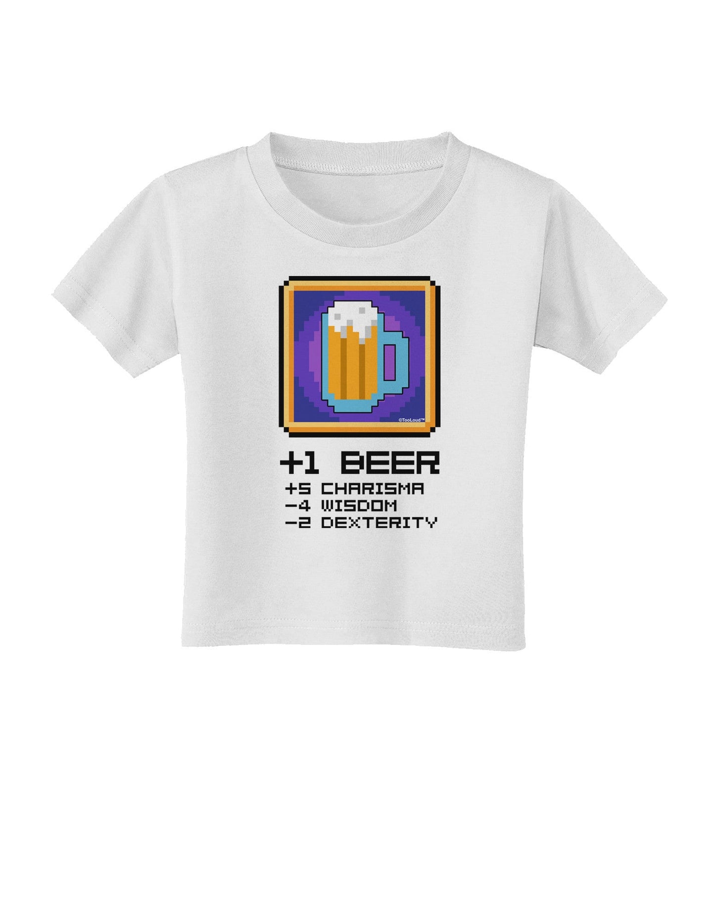 Pixel Beer Item Toddler T-Shirt-Toddler T-Shirt-TooLoud-White-2T-Davson Sales