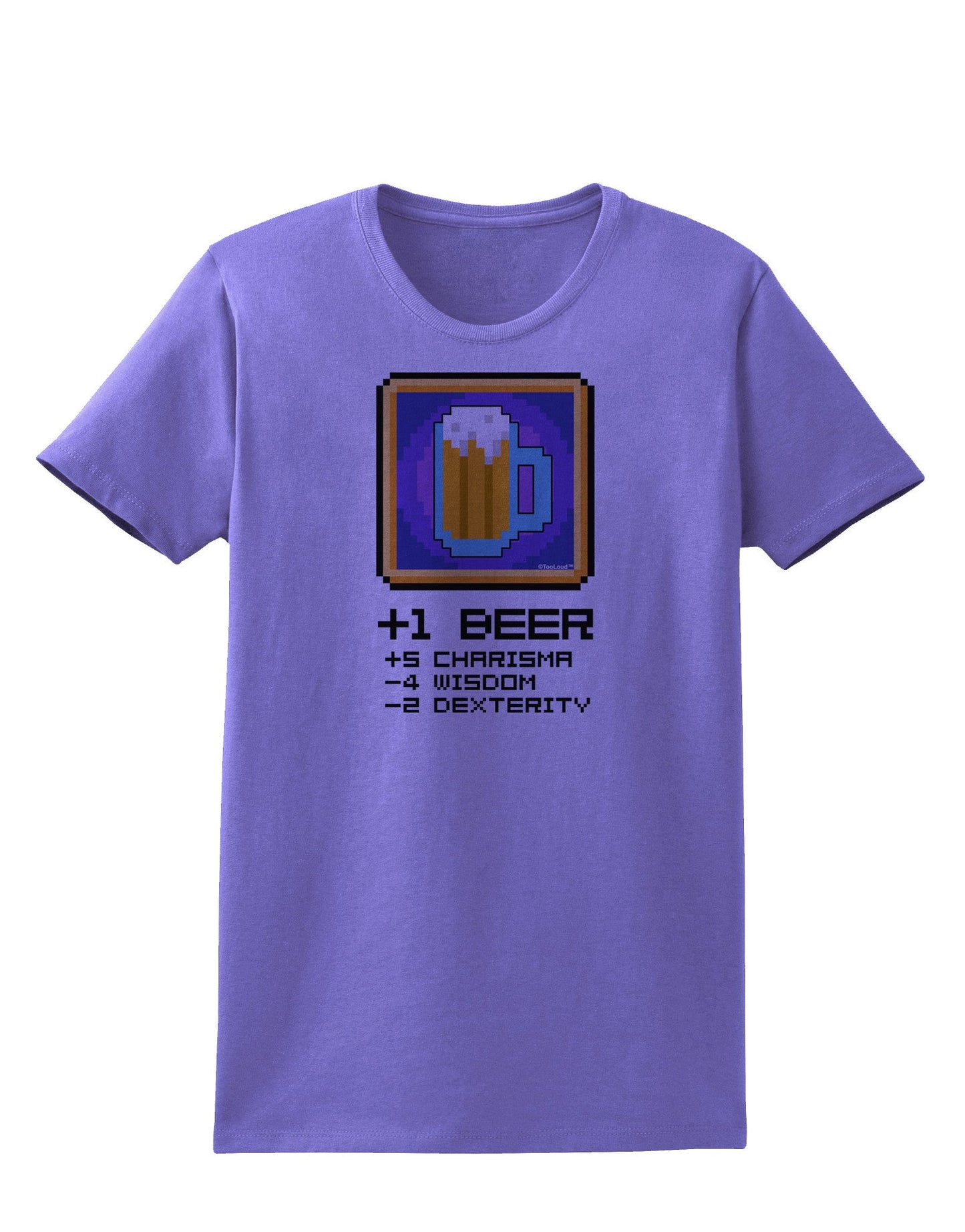 Pixel Beer Item Womens T-Shirt-Womens T-Shirt-TooLoud-Violet-X-Small-Davson Sales