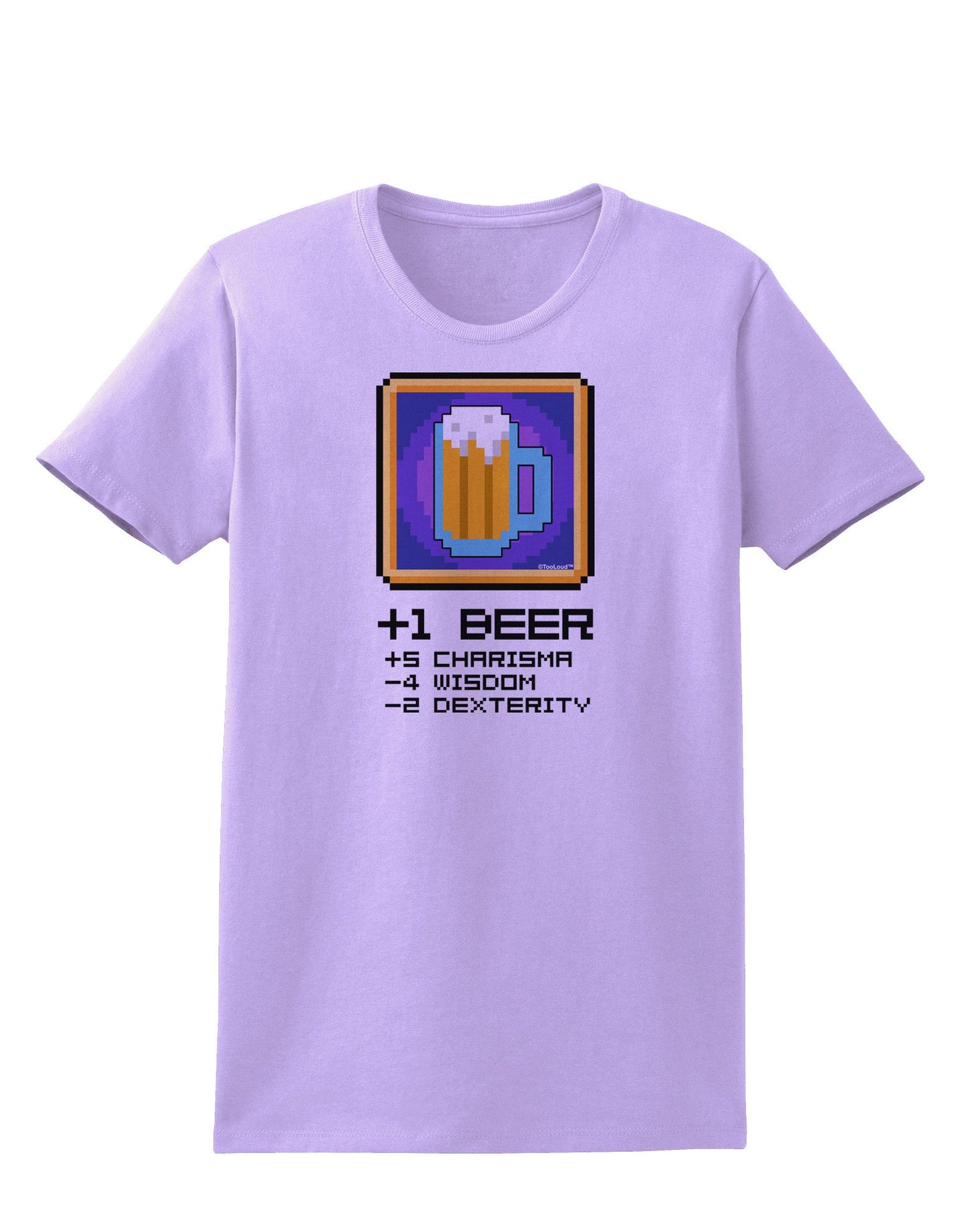 Pixel Beer Item Womens T-Shirt-Womens T-Shirt-TooLoud-Lavender-X-Small-Davson Sales