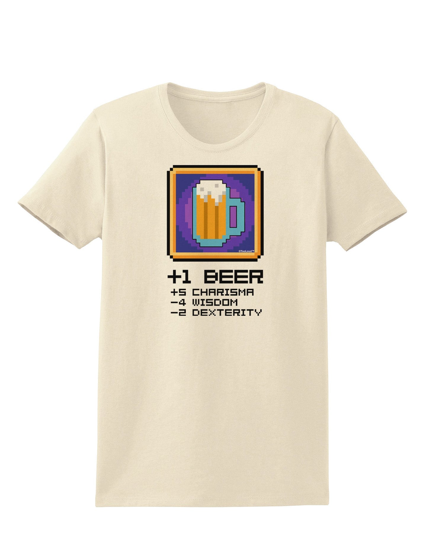 Pixel Beer Item Womens T-Shirt-Womens T-Shirt-TooLoud-Natural-X-Small-Davson Sales