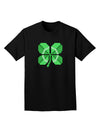 Pixel Four Leaf Clover Adult Dark T-Shirt-Mens T-Shirt-TooLoud-Black-Small-Davson Sales