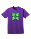 Pixel Four Leaf Clover Adult Dark T-Shirt-Mens T-Shirt-TooLoud-Purple-Small-Davson Sales