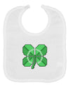 Pixel Four Leaf Clover Baby Bib