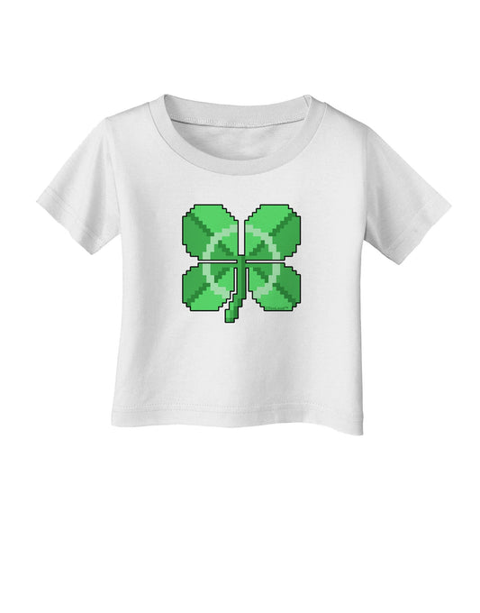 Pixel Four Leaf Clover Infant T-Shirt-Infant T-Shirt-TooLoud-White-06-Months-Davson Sales