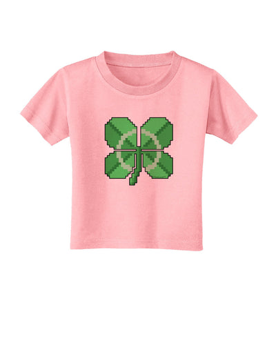 Pixel Four Leaf Clover Toddler T-Shirt-Toddler T-Shirt-TooLoud-Candy-Pink-2T-Davson Sales