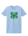 Pixel Four Leaf Clover Womens T-Shirt-Womens T-Shirt-TooLoud-Light-Blue-X-Small-Davson Sales