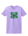 Pixel Four Leaf Clover Womens T-Shirt-Womens T-Shirt-TooLoud-Lavender-X-Small-Davson Sales