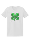 Pixel Four Leaf Clover Womens T-Shirt-Womens T-Shirt-TooLoud-White-X-Small-Davson Sales