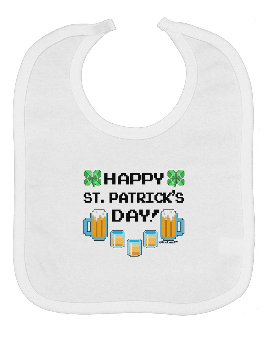 Pixel Happy St Patricks Day Baby Bib