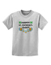 Pixel Happy St Patricks Day Childrens T-Shirt-Childrens T-Shirt-TooLoud-AshGray-X-Small-Davson Sales