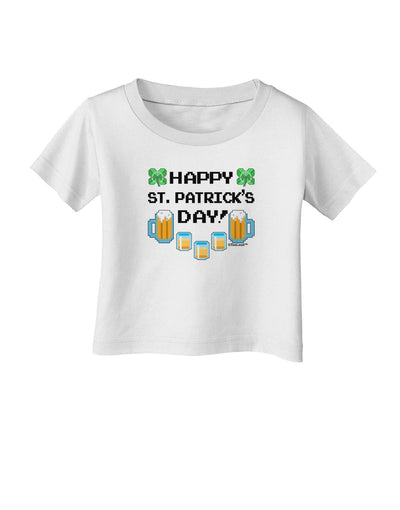 Pixel Happy St Patricks Day Infant T-Shirt-Infant T-Shirt-TooLoud-White-06-Months-Davson Sales