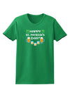 Pixel Happy St Patricks Day Womens Dark T-Shirt-TooLoud-Kelly-Green-X-Small-Davson Sales