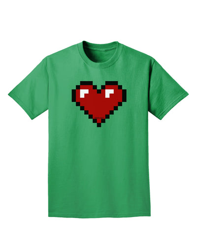 Pixel Heart Design 1 - Valentine's Day Adult Dark T-Shirt-Mens T-Shirt-TooLoud-Kelly-Green-Small-Davson Sales