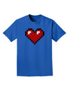 Pixel Heart Design 1 - Valentine's Day Adult Dark T-Shirt-Mens T-Shirt-TooLoud-Royal-Blue-Small-Davson Sales