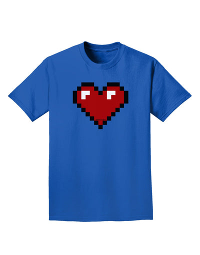 Pixel Heart Design 1 - Valentine's Day Adult Dark T-Shirt-Mens T-Shirt-TooLoud-Royal-Blue-Small-Davson Sales