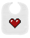 Pixel Heart Design 1 - Valentine's Day Baby Bib